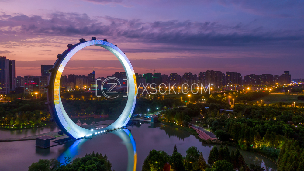 紫荆公园摩天轮夜景